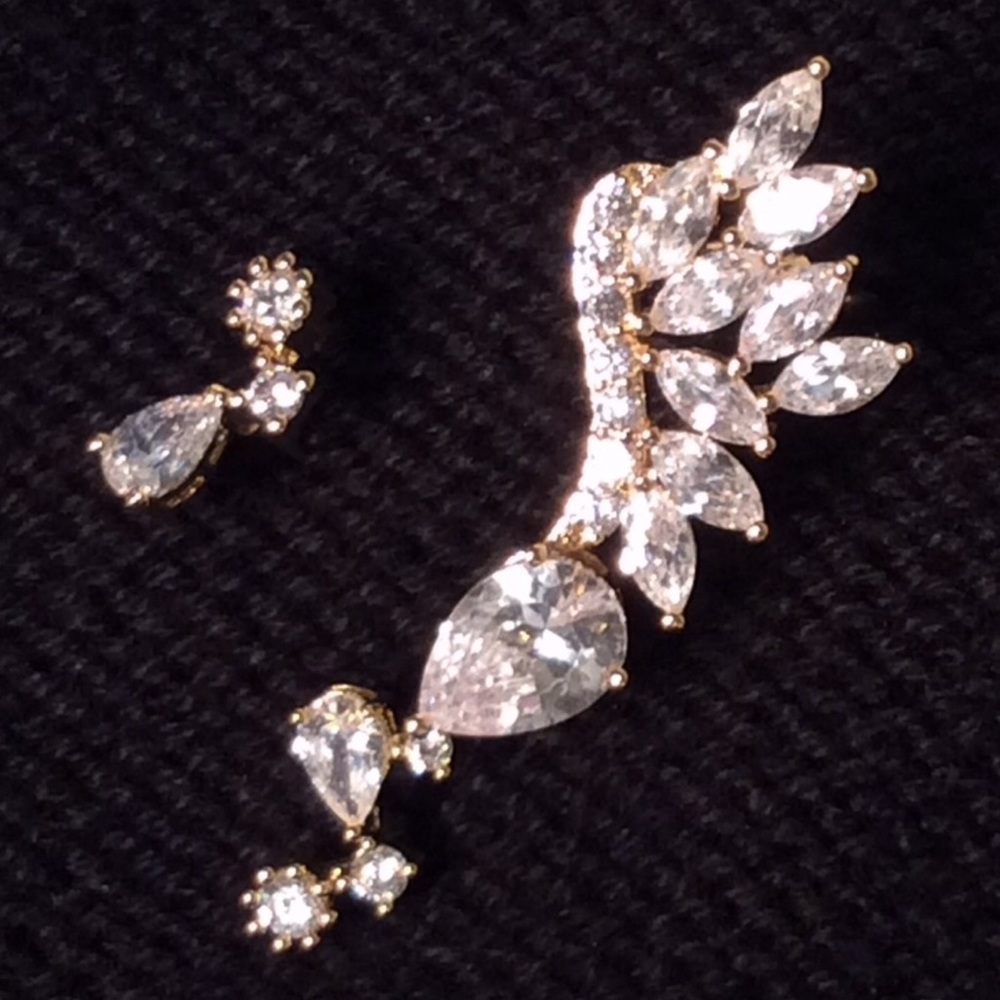 ๐3/$15 SALE. NIP EARCUFF PIERCED EARRING SET - Picture 5 of 8